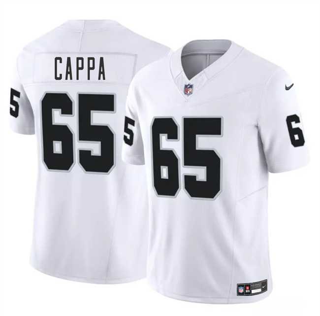Men & Women & Youth Las Vegas Raiders #65 Alex Cappa White 2025 F.U.S.E. Vapor Stitched Jersey